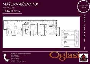 S1 - 92.3 m2 - TROIPOSOBAN STAN U IZGRADNJI! MAŽURANIĆEVA 101 - PETROVARADIN, NOVI SAD!